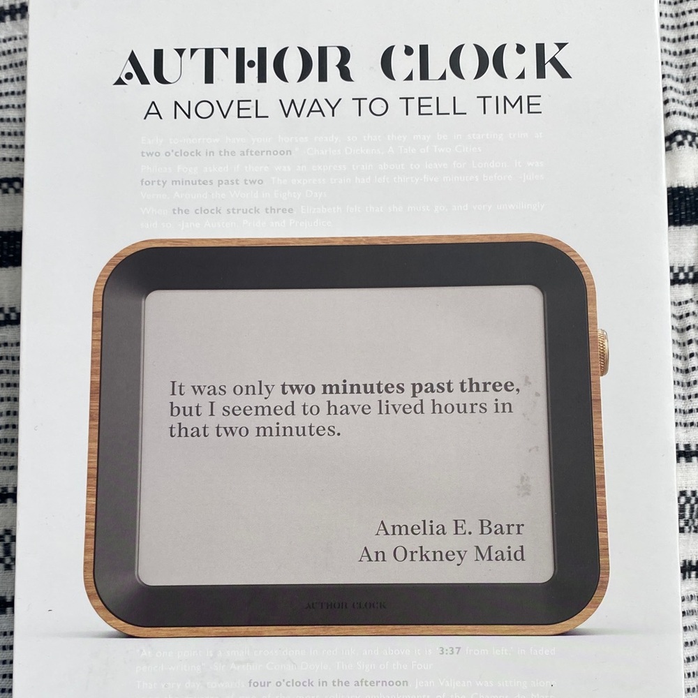 Author Clock with Quote Display